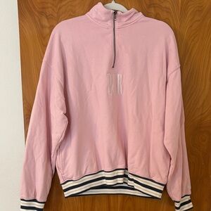 GAP Pink Quarter-Zip Sweatshirt